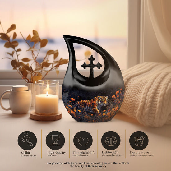 Tiger Urns For Ashes - Cremation Urns Large & Small Combo