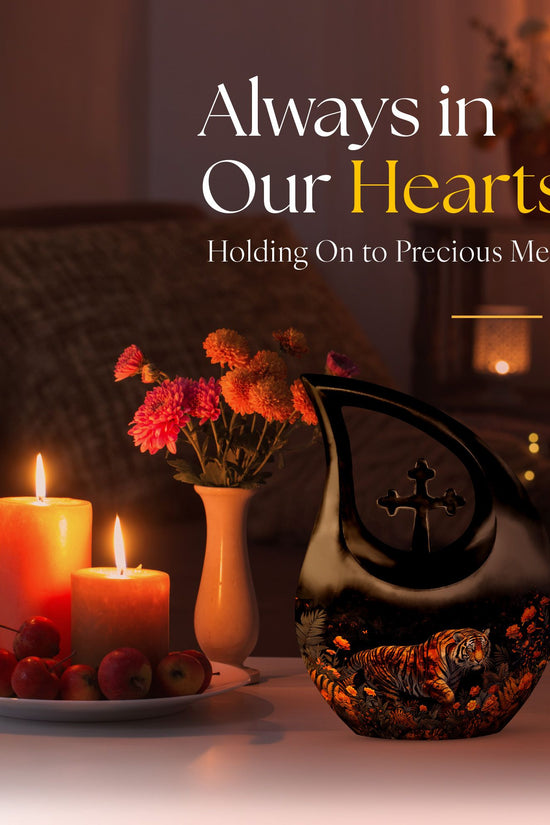 Tiger Urns For Ashes - Cremation Urns Large & Small Combo