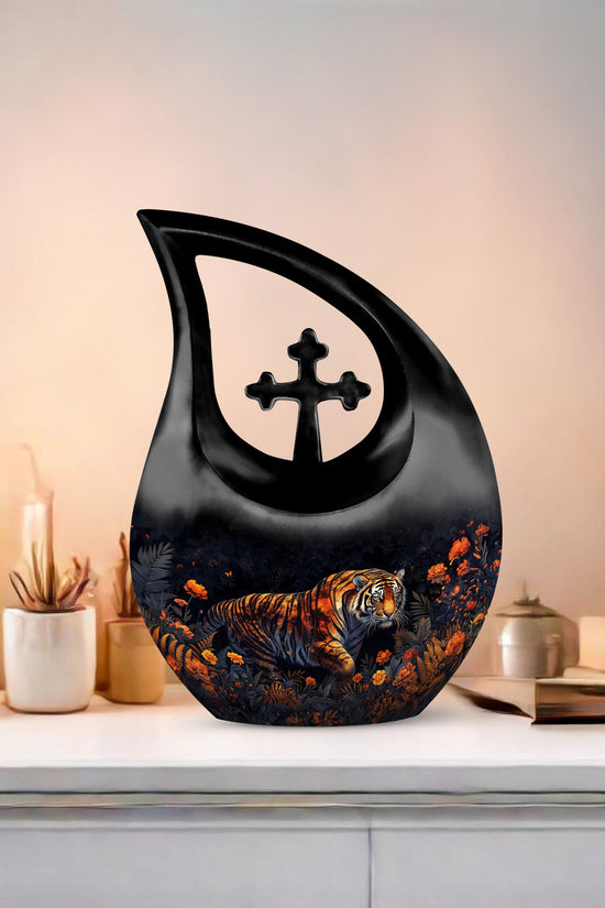 Tiger Urns For Ashes - Cremation Urns Large & Small Combo