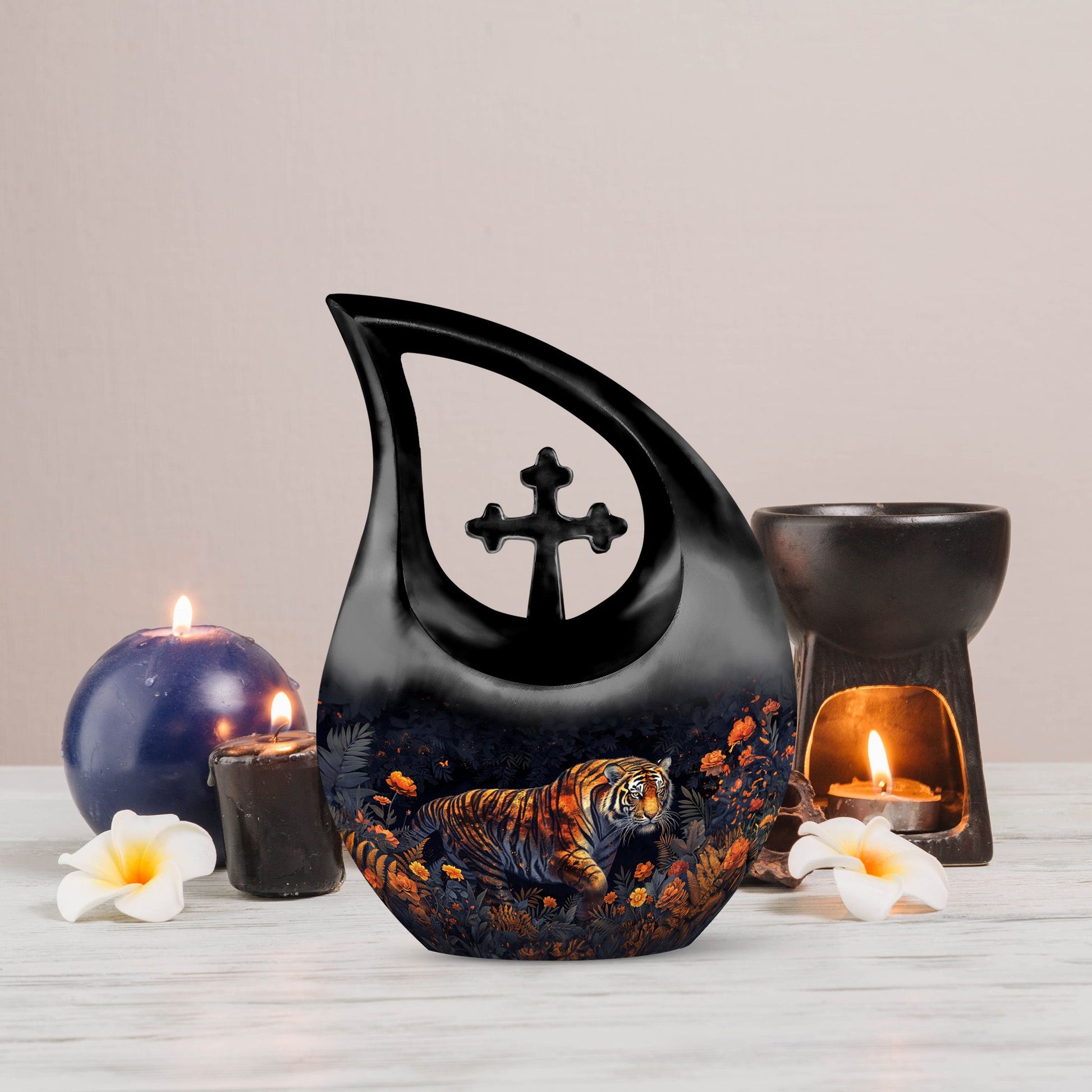 Tiger Urns For Ashes - Cremation Urns Large & Small Combo