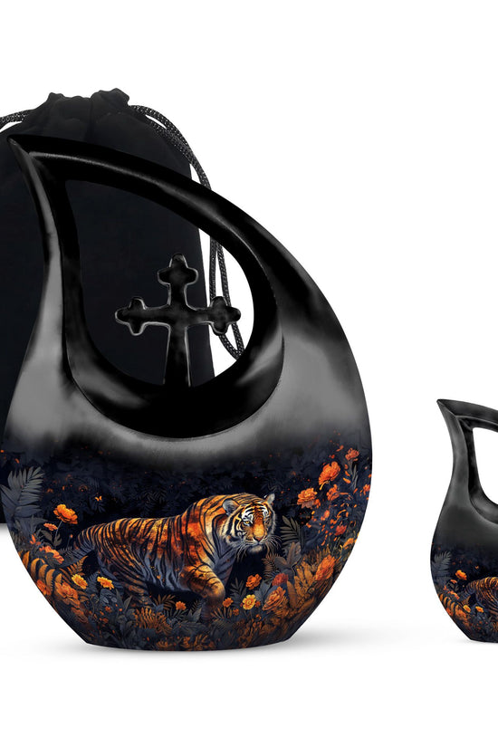 Tiger Urns For Ashes - Cremation Urns Large & Small Combo