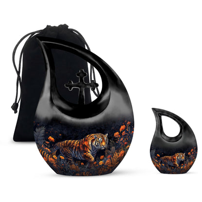 Tiger Urns For Ashes - Cremation Urns Large & Small Combo