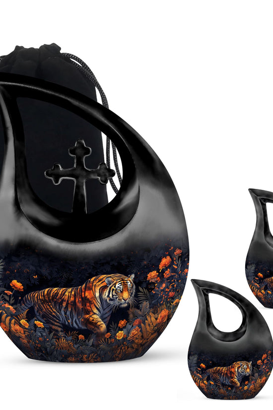 Tiger Urns For Ashes - Cremation Urns Large & Small Combo