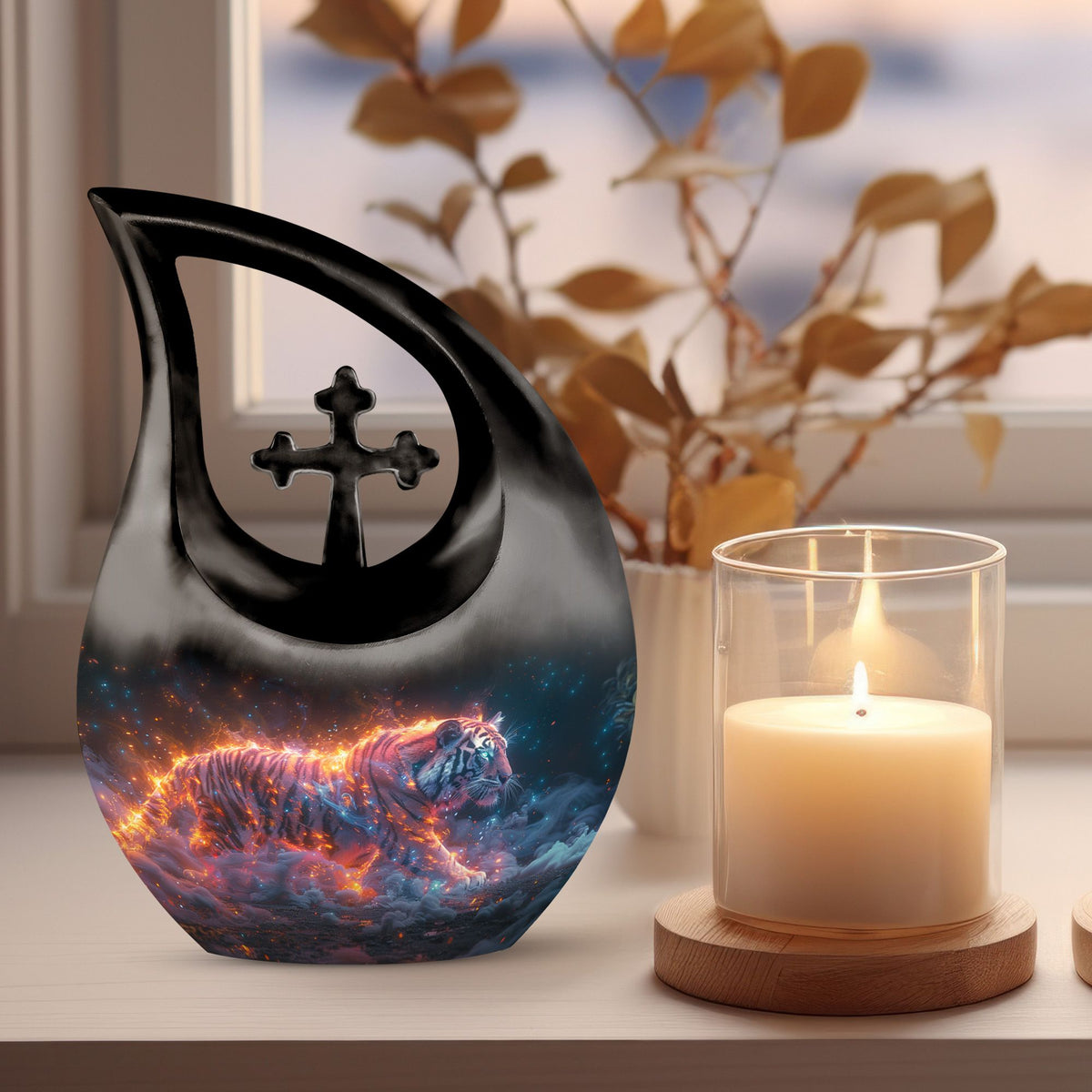 Tiger Urns For Ashes - Funeral Adult Urn