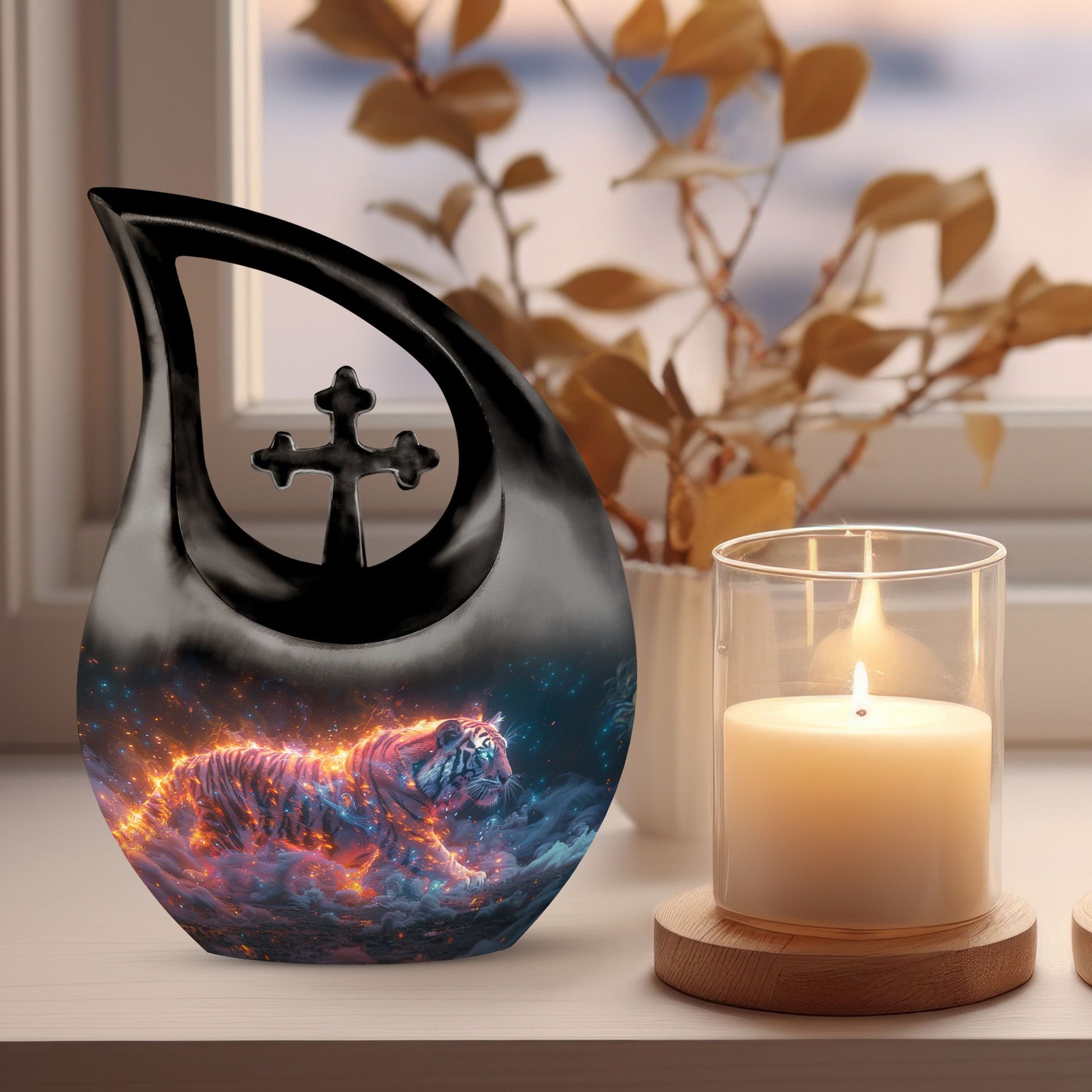 Tiger Urns For Ashes - Funeral Adult Urn