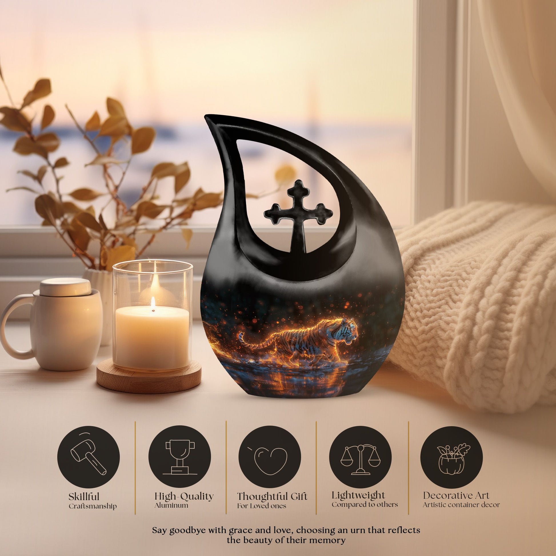 Tiger Urns For Ashes - Funeral Urn Ashes