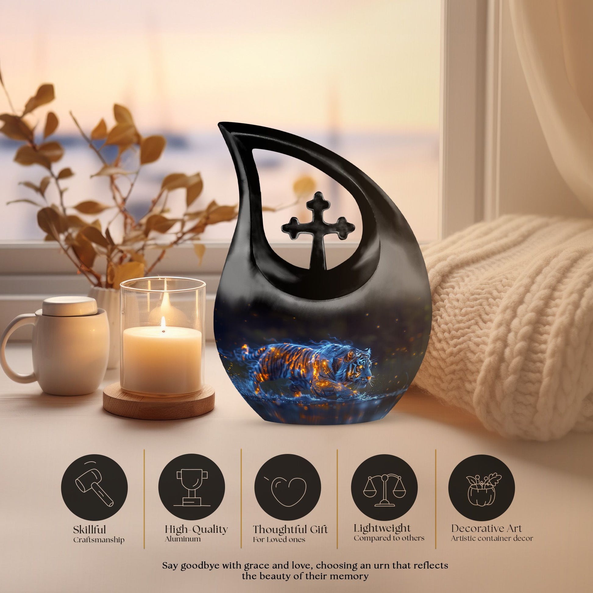 Tiger Urns For Ashes - Funeral Ashes Urn