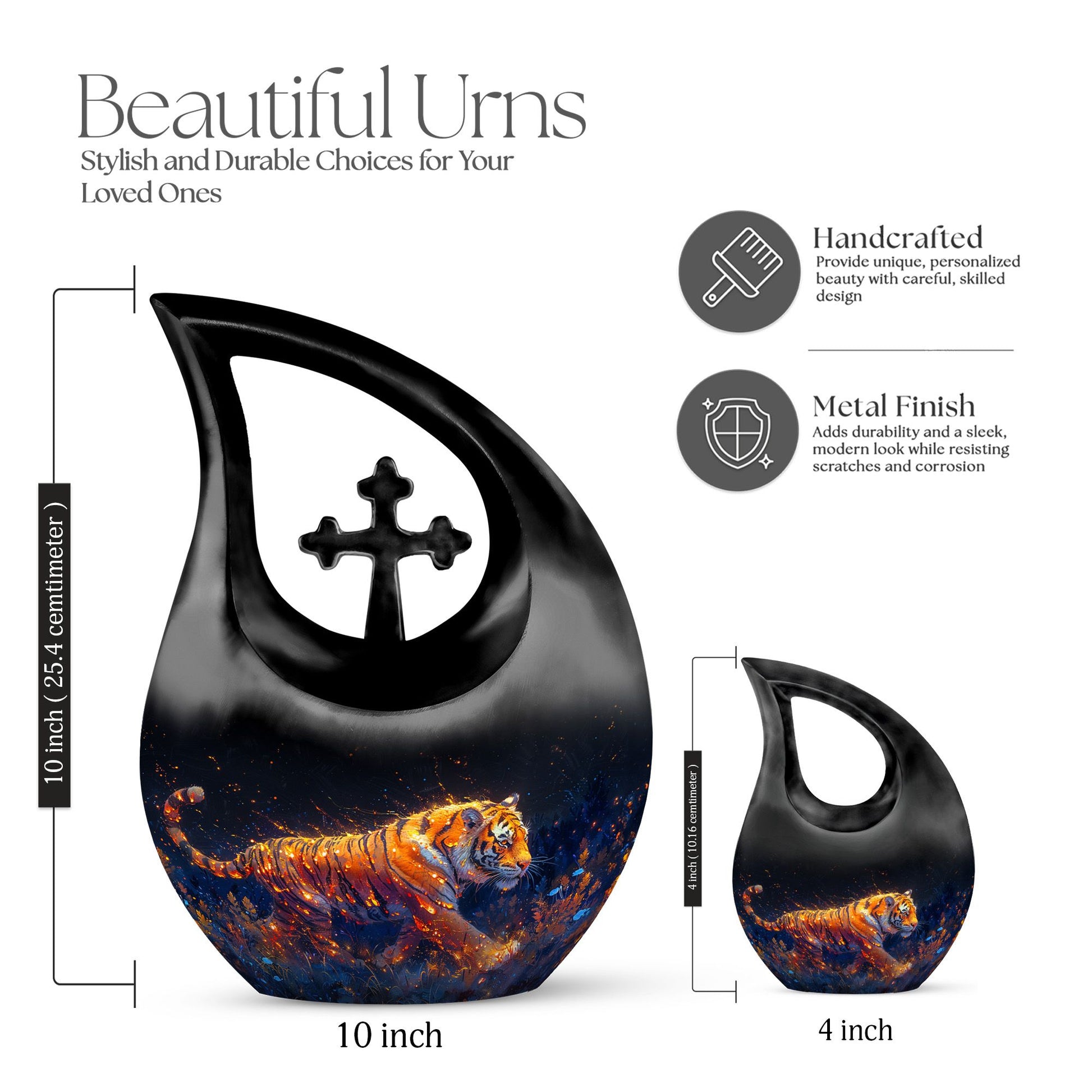 Tiger Urns For Ashes - Keepsake Funeral Urns