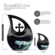 Wolf Urns For Ashes - Urn For Cremation