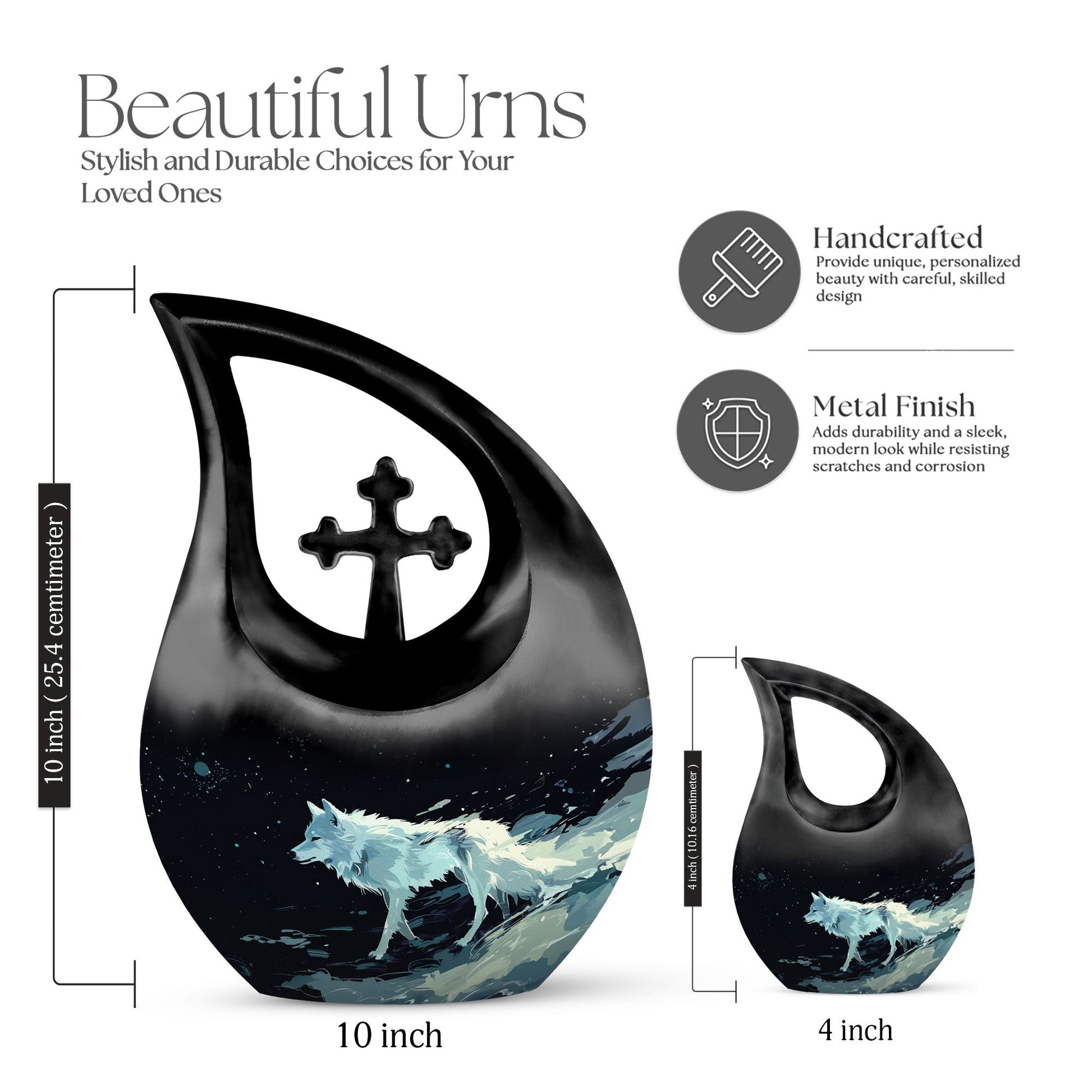 Wolf Urns For Ashes - Urn For Cremation