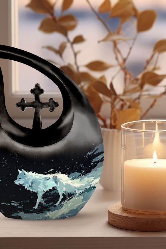 Wolf Urns For Ashes - Urn For Cremation