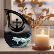 Wolf Urns For Ashes - Urn For Cremation