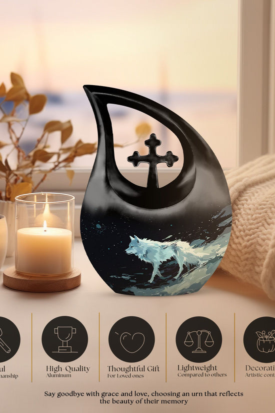 Wolf Urns For Ashes - Urn For Cremation