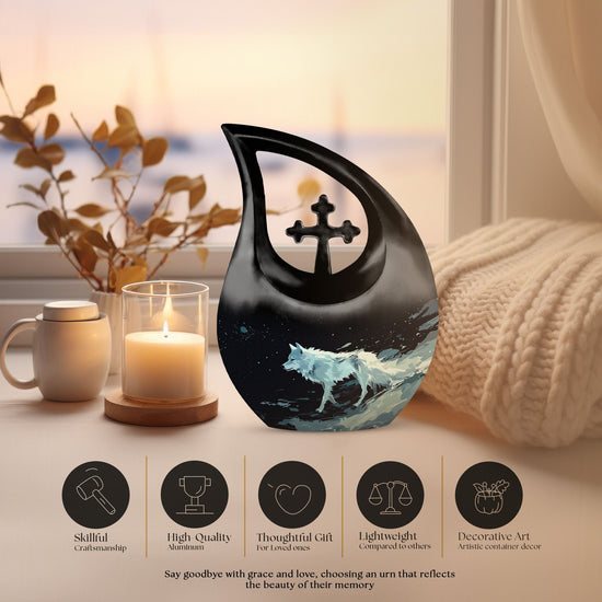 Wolf Urns For Ashes - Urn For Cremation