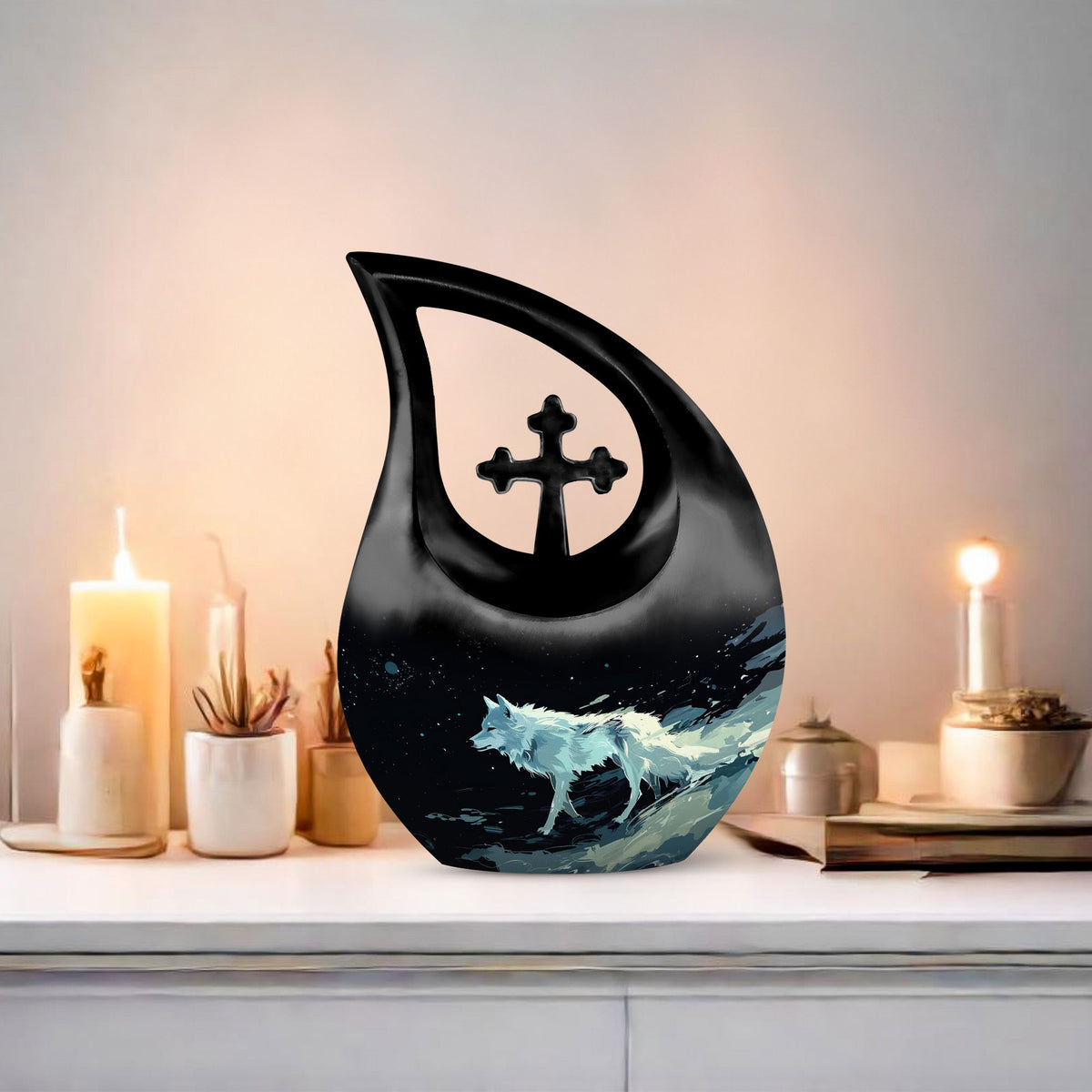 Wolf Urns For Ashes - Urn For Cremation