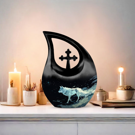 Wolf Urns For Ashes - Urn For Cremation