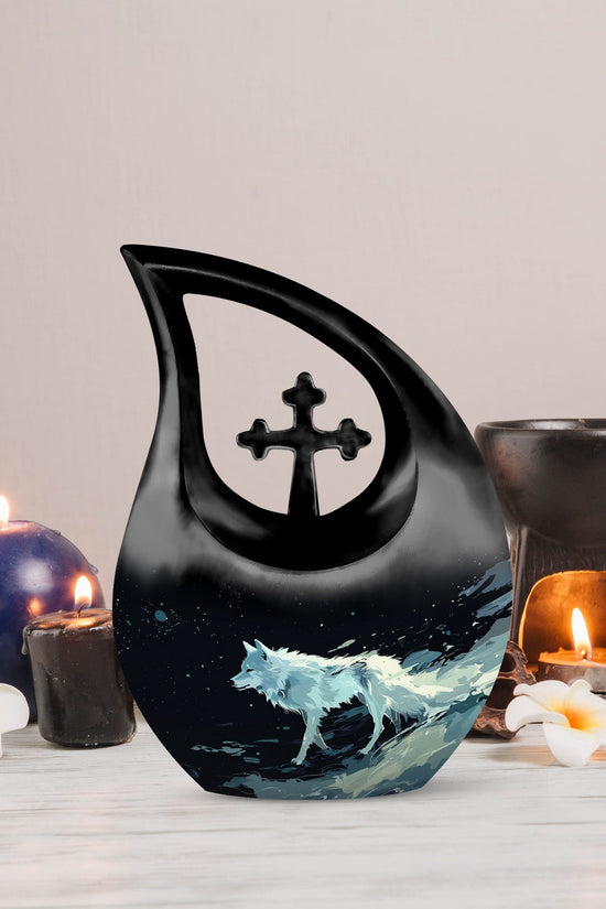 Wolf Urns For Ashes - Urn For Cremation