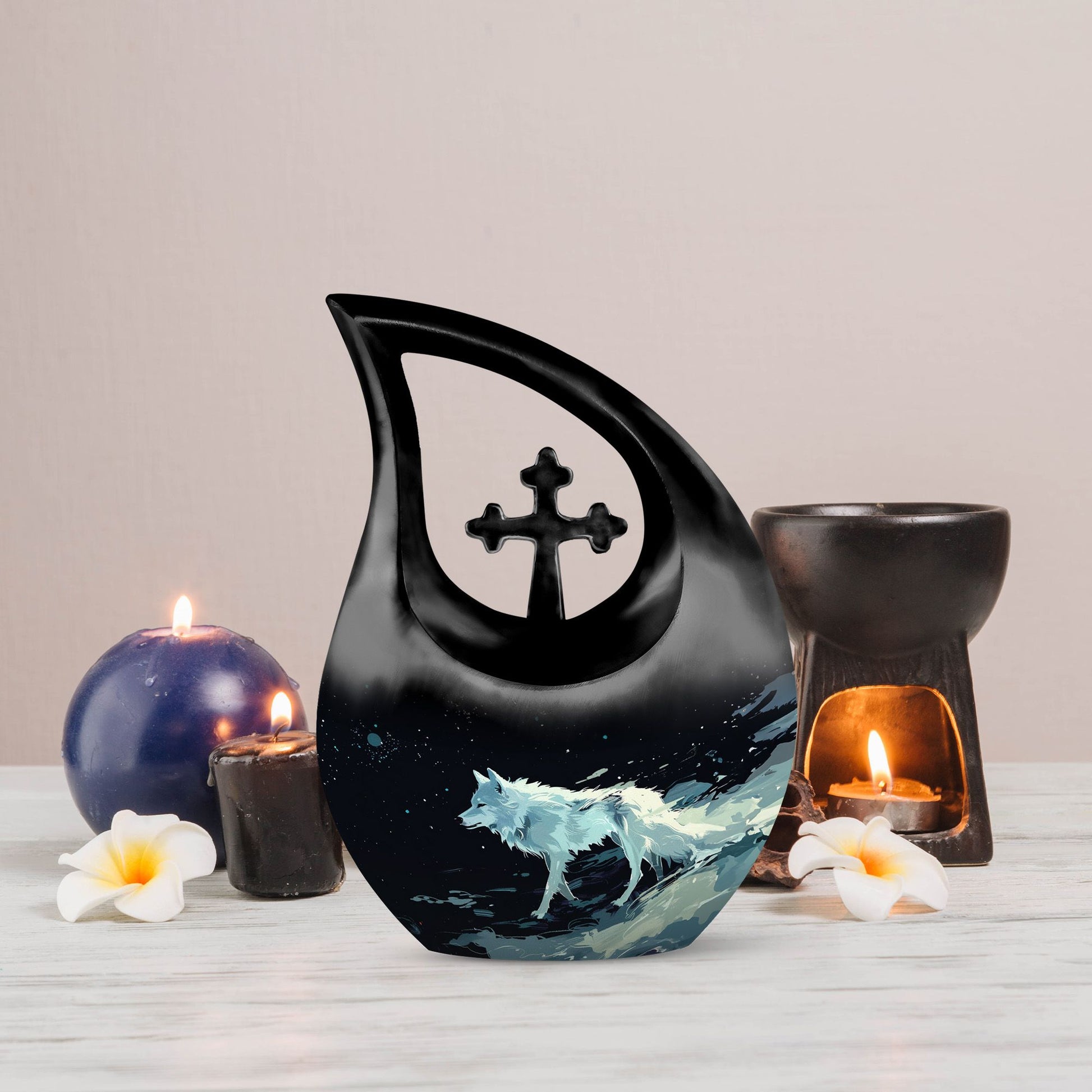 Wolf Urns For Ashes - Urn For Cremation