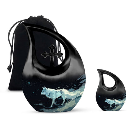 Wolf Urns For Ashes - Urn For Cremation