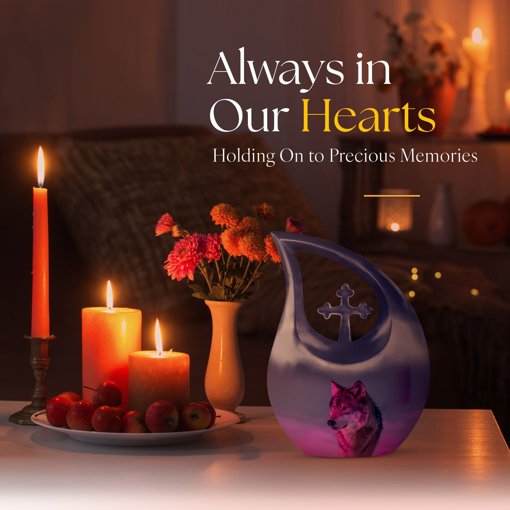 Wolf Urns For Ashes - Cremation Urns For Human