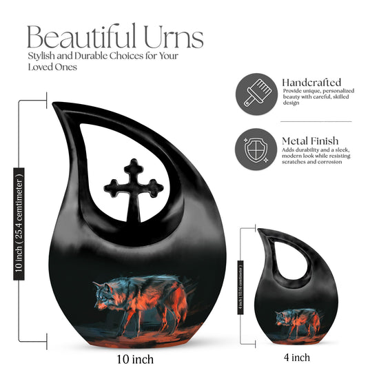 Wolf Urns For Ashes - Cremation Urns For Adults