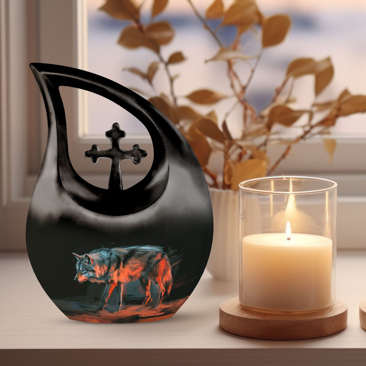 Wolf Urns For Ashes - Cremation Urns For Adults