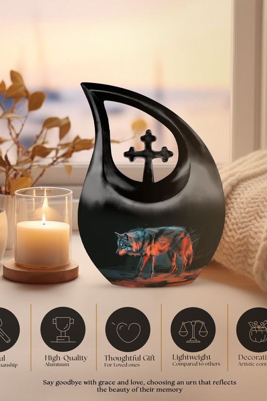 Wolf Urns For Ashes - Cremation Urns For Adults