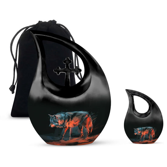 Wolf Urns For Ashes - Cremation Urns For Adults