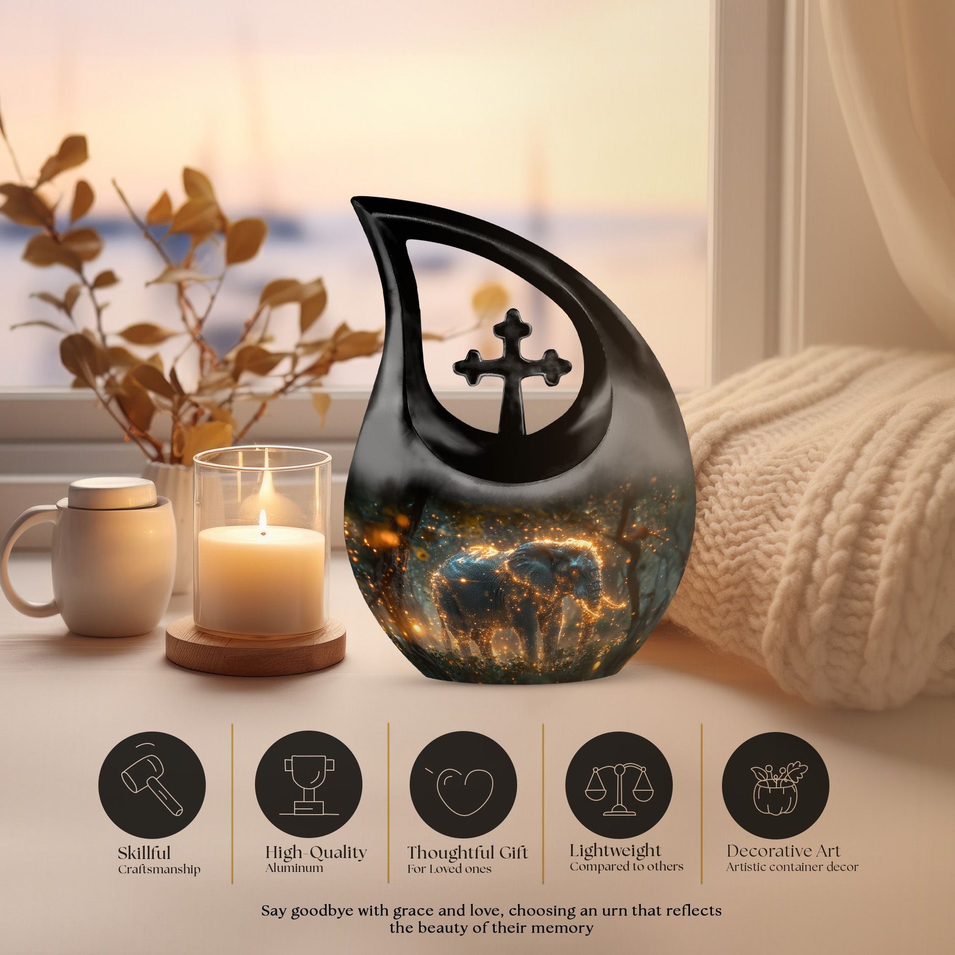 Elephant Urns For Ashes - Cremation Keepsake Urns For Ashes