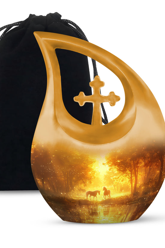 Horse Funeral Urn For Ashes - Divine Memorial Urn For Human Ashes