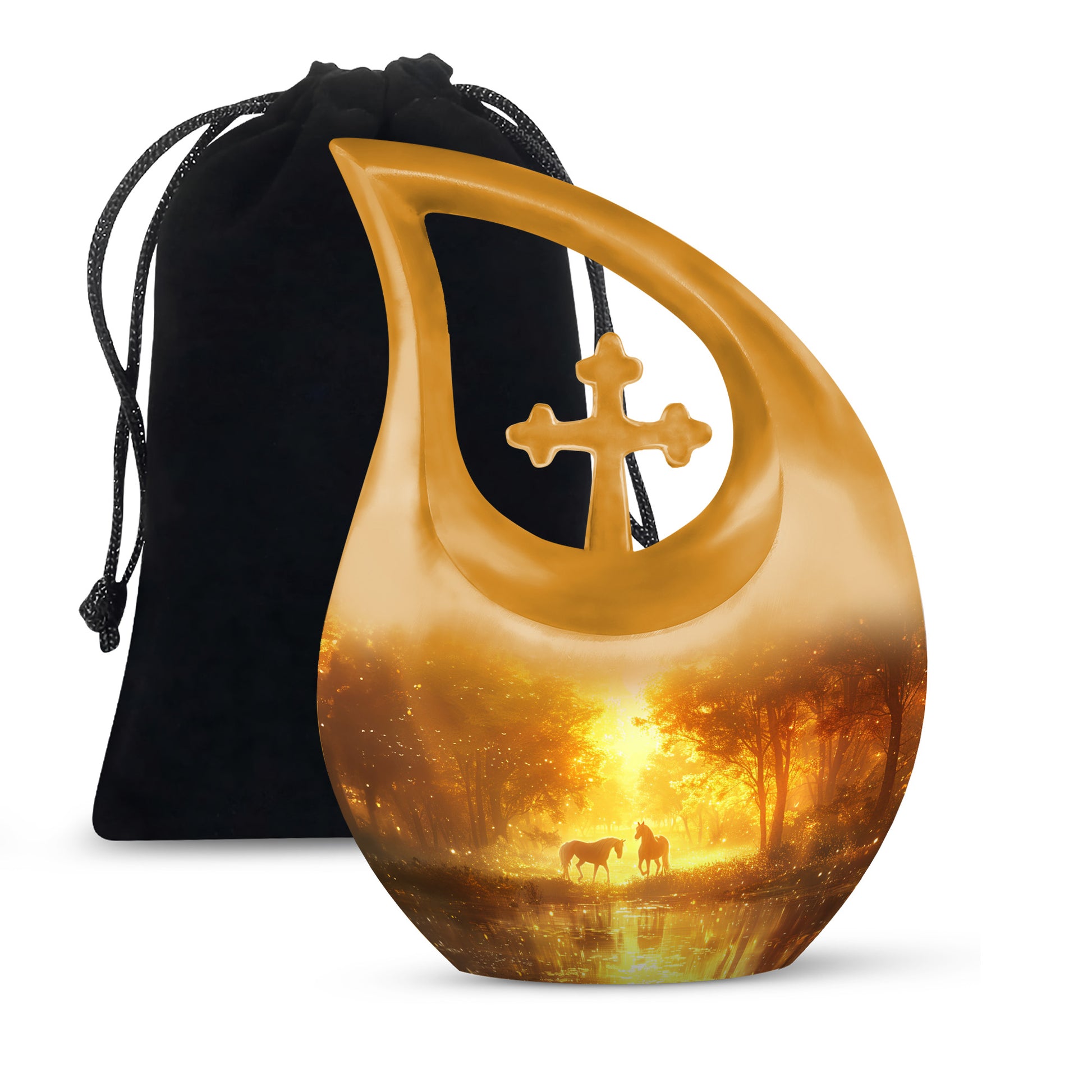 Horse Funeral Urn For Ashes - Divine Memorial Urn For Human Ashes
