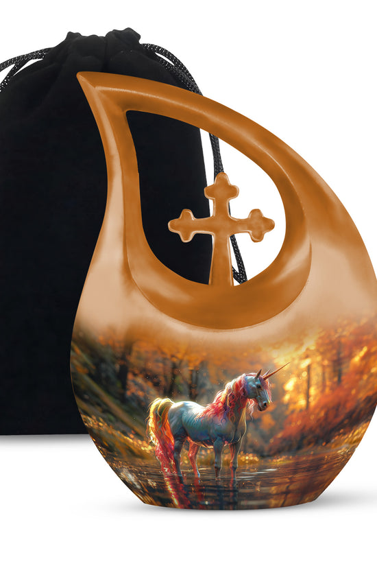 Mystical Unicorn Cremation Urn - Fantasy Memorial Urn For Adult Ashes