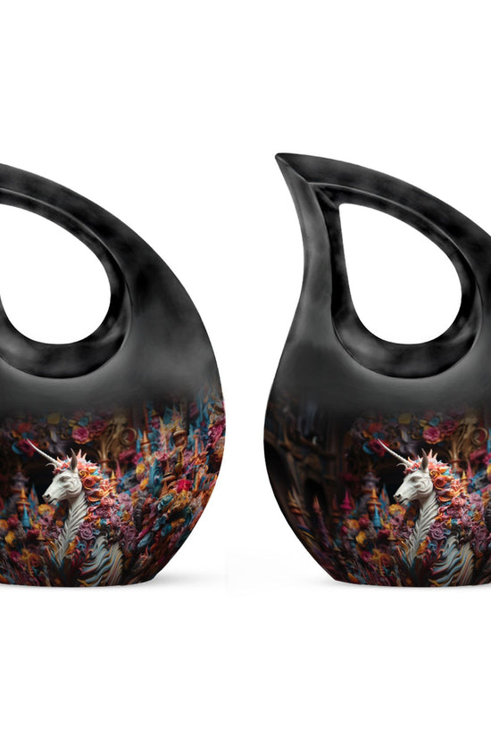 Unicorn Urns For Ashes - Cremation Urns For Human Ashes Adult Black