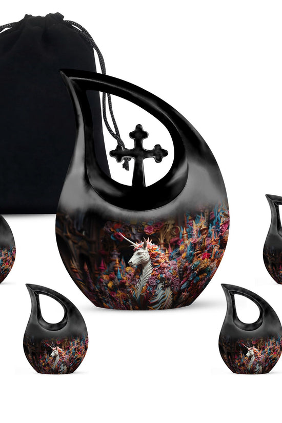 Unicorn Urns For Ashes - Cremation Urns For Human Ashes Adult Black