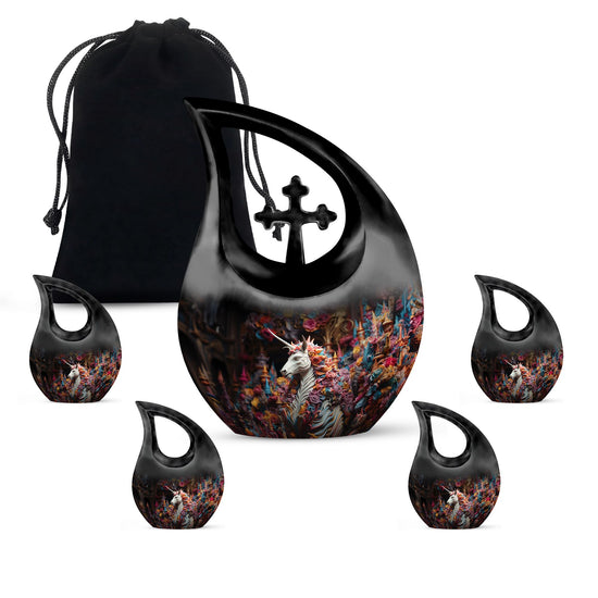 Unicorn Urns For Ashes - Cremation Urns For Human Ashes Adult Black