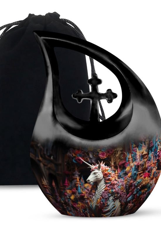 Unicorn Urns For Ashes - Cremation Urns For Human Ashes Adult Black