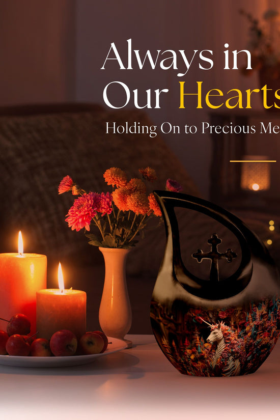 Unicorn Urns For Ashes - Cremation Urns For Human Ashes Adult Black