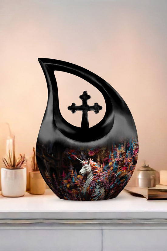 Unicorn Urns For Ashes - Cremation Urns For Human Ashes Adult Black