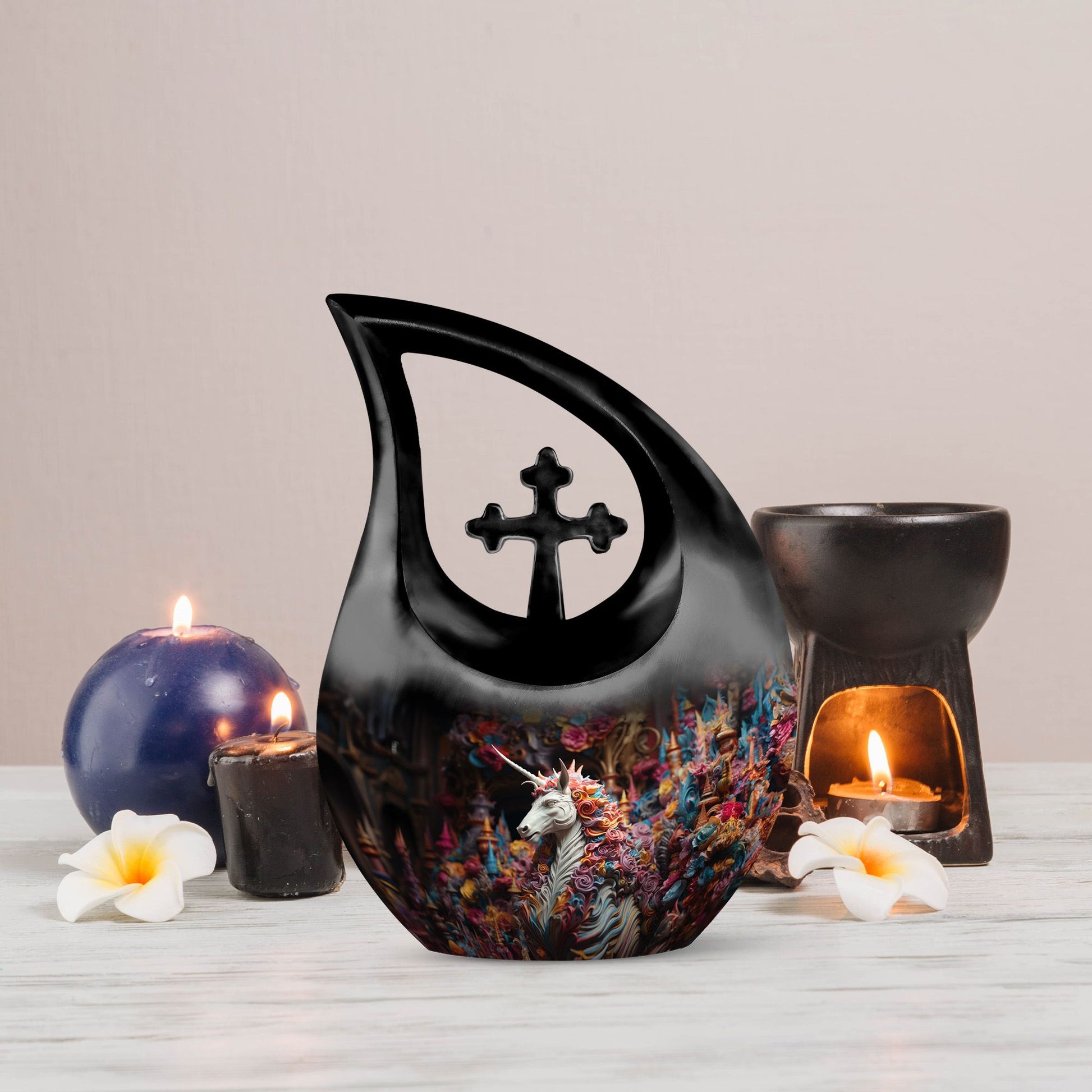 Unicorn Urns For Ashes - Cremation Urns For Human Ashes Adult Black