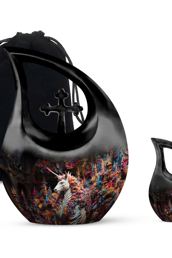 Unicorn Urns For Ashes - Cremation Urns For Human Ashes Adult Black