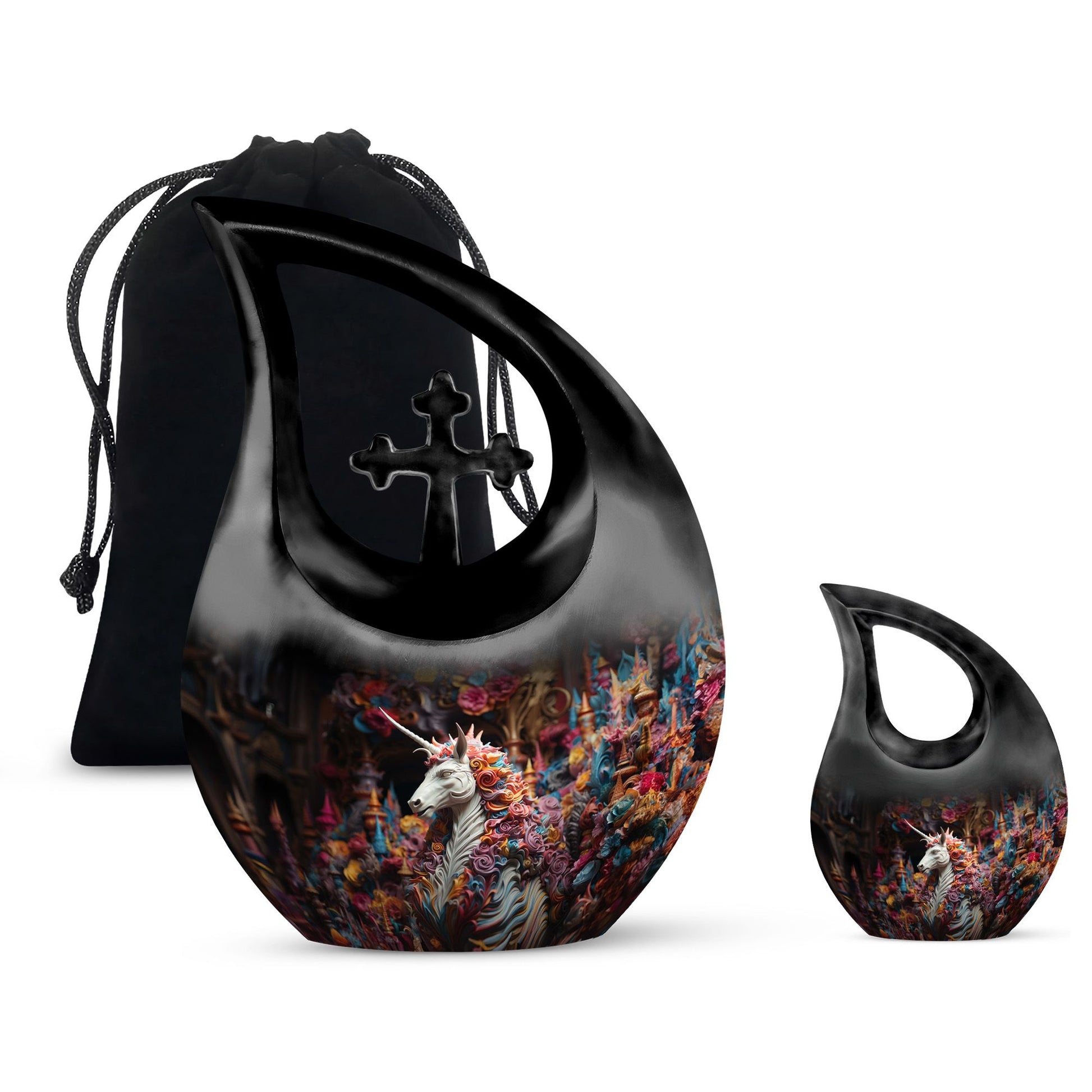 Unicorn Urns For Ashes - Cremation Urns For Human Ashes Adult Black