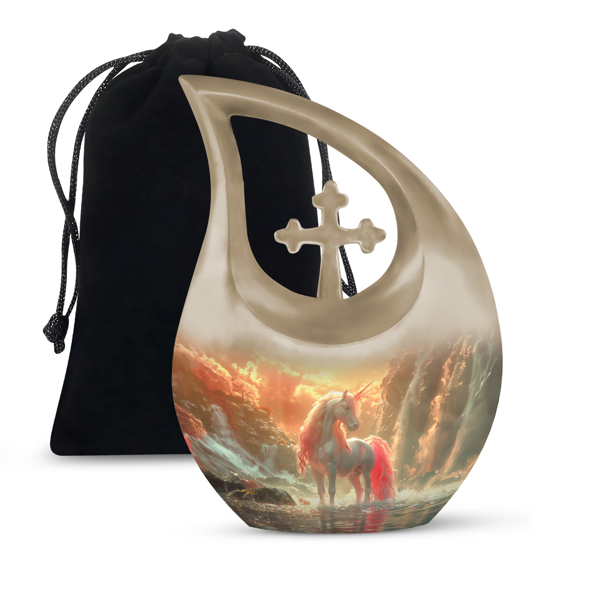 Unicorn Theme Memorial Urn - Beautiful Cremation Urn For Human Ashes