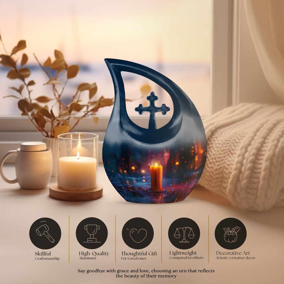 Candle Urns For Ashes - Small Urn For Ashes Keepsake