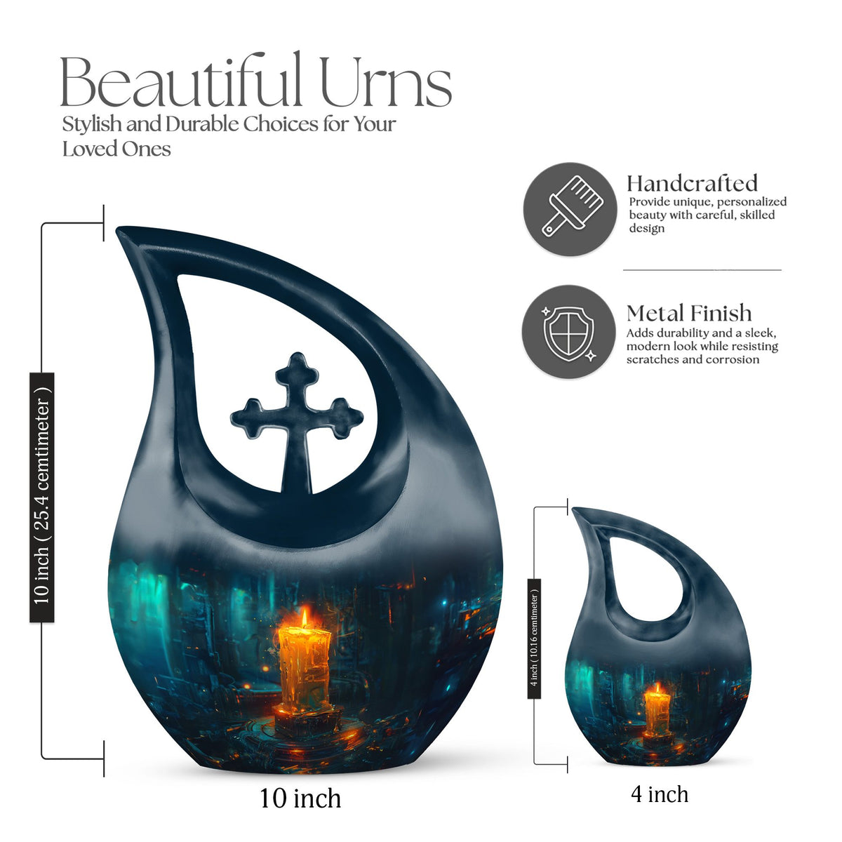 Candle Urns For Ashes - Small Decorative Urn