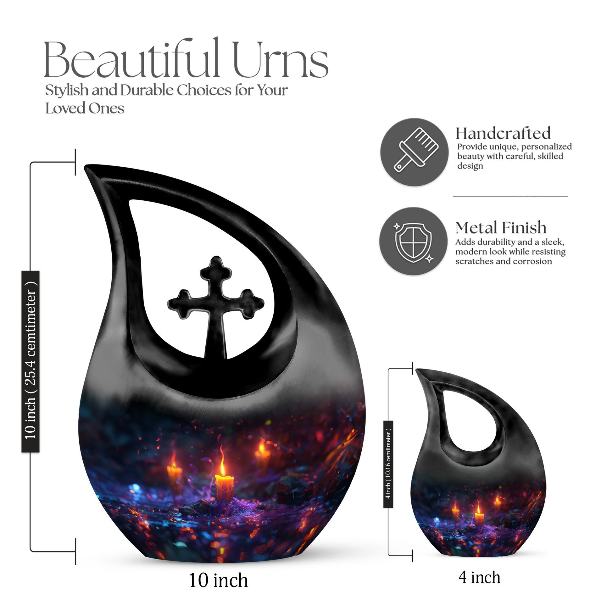 Candle Urns For Ashes - Small Memorial Urns