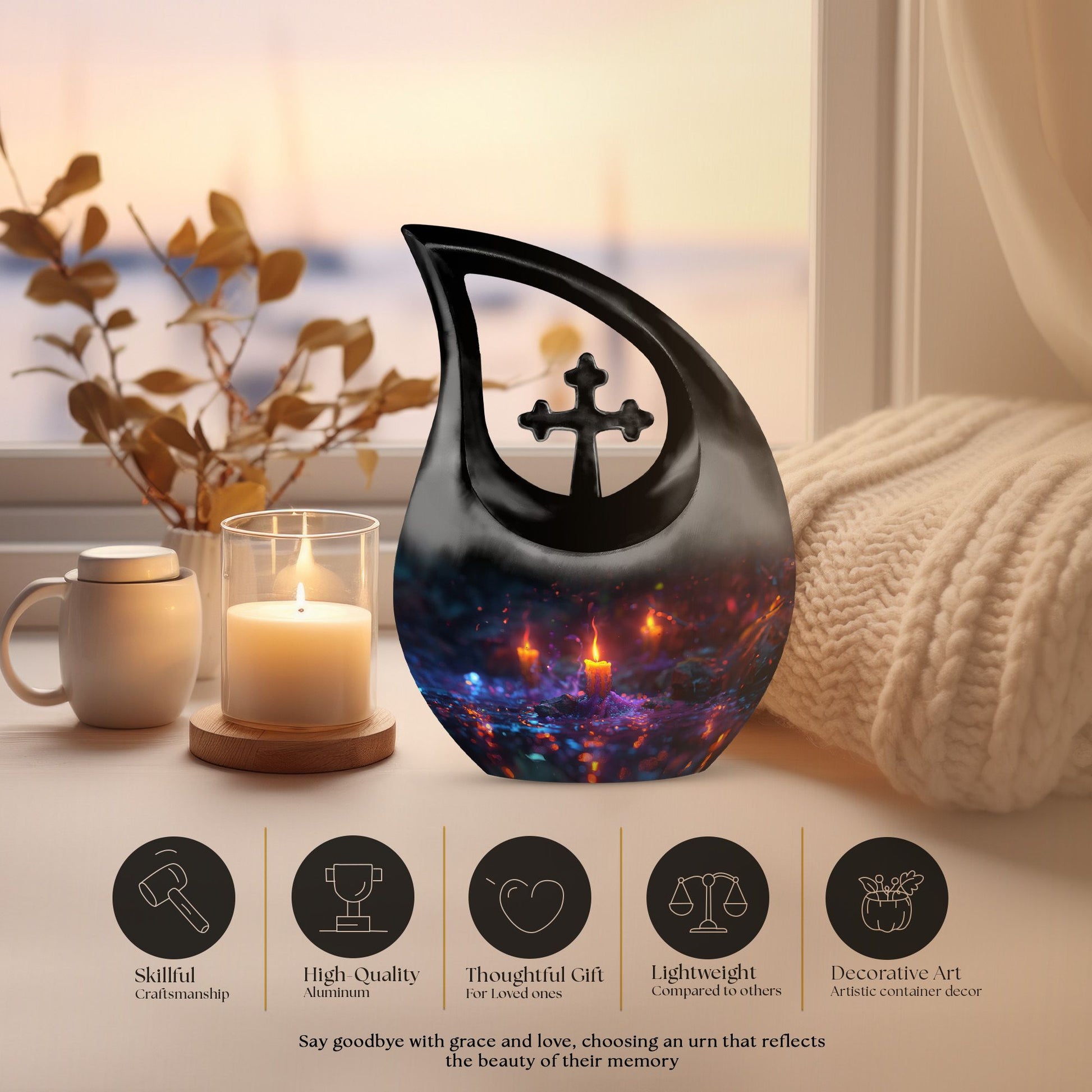 Candle Urns For Ashes - Small Memorial Urns