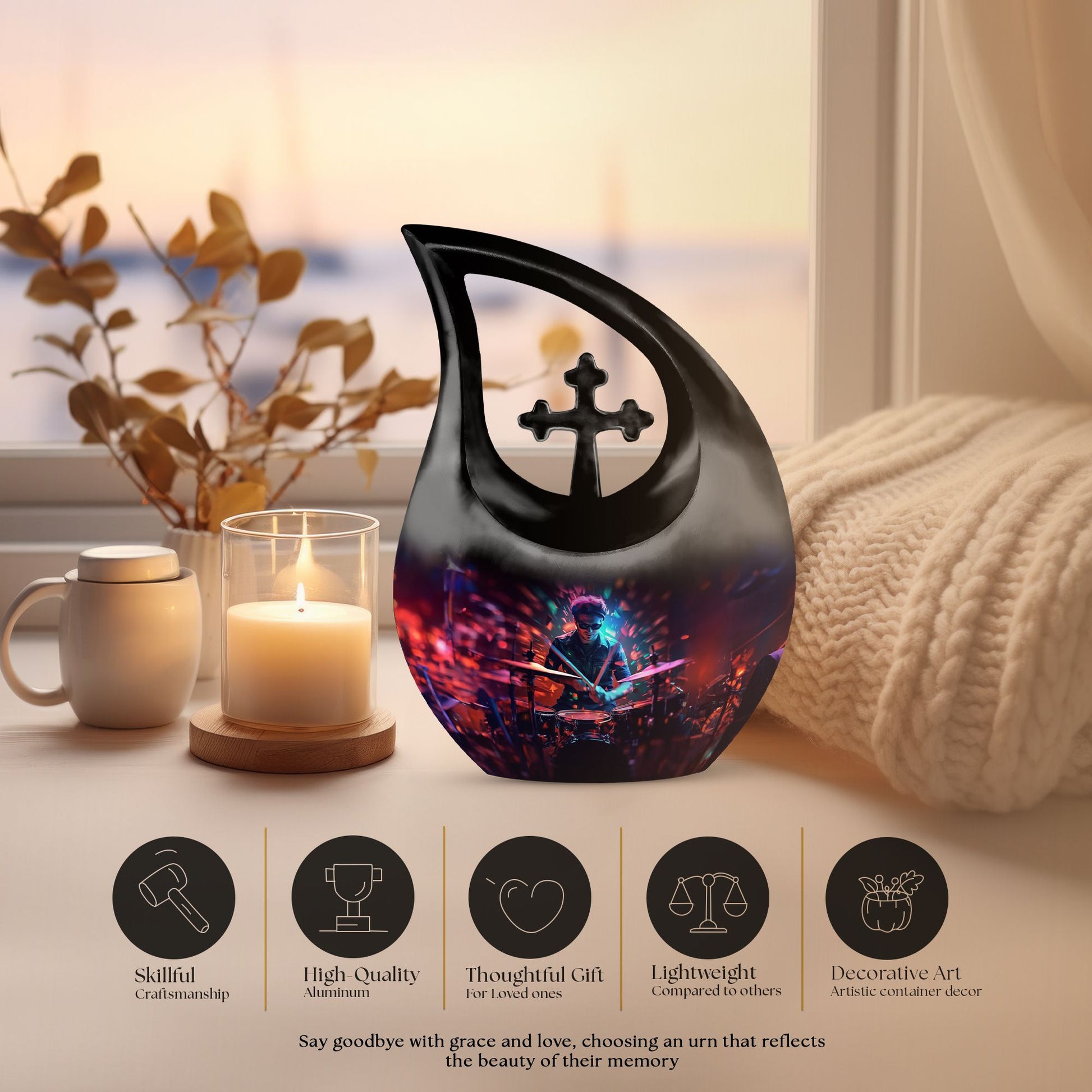Drums Urns For Ashes - Mini Urns For Human Ashes Keepsake