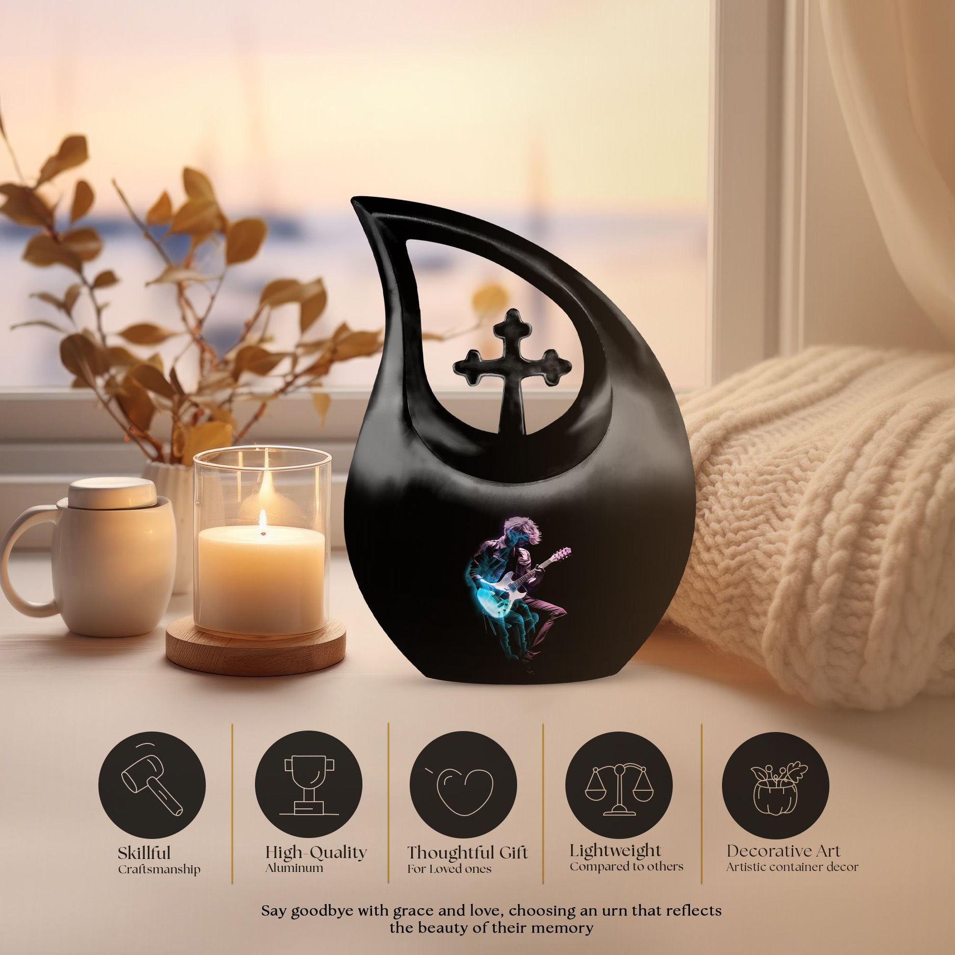 Music Urns For Ashes - Memorial Ashes Keepsake