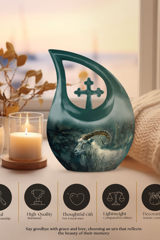 Goat Urns For Ashes - Keepsake Urn For Human Ashes