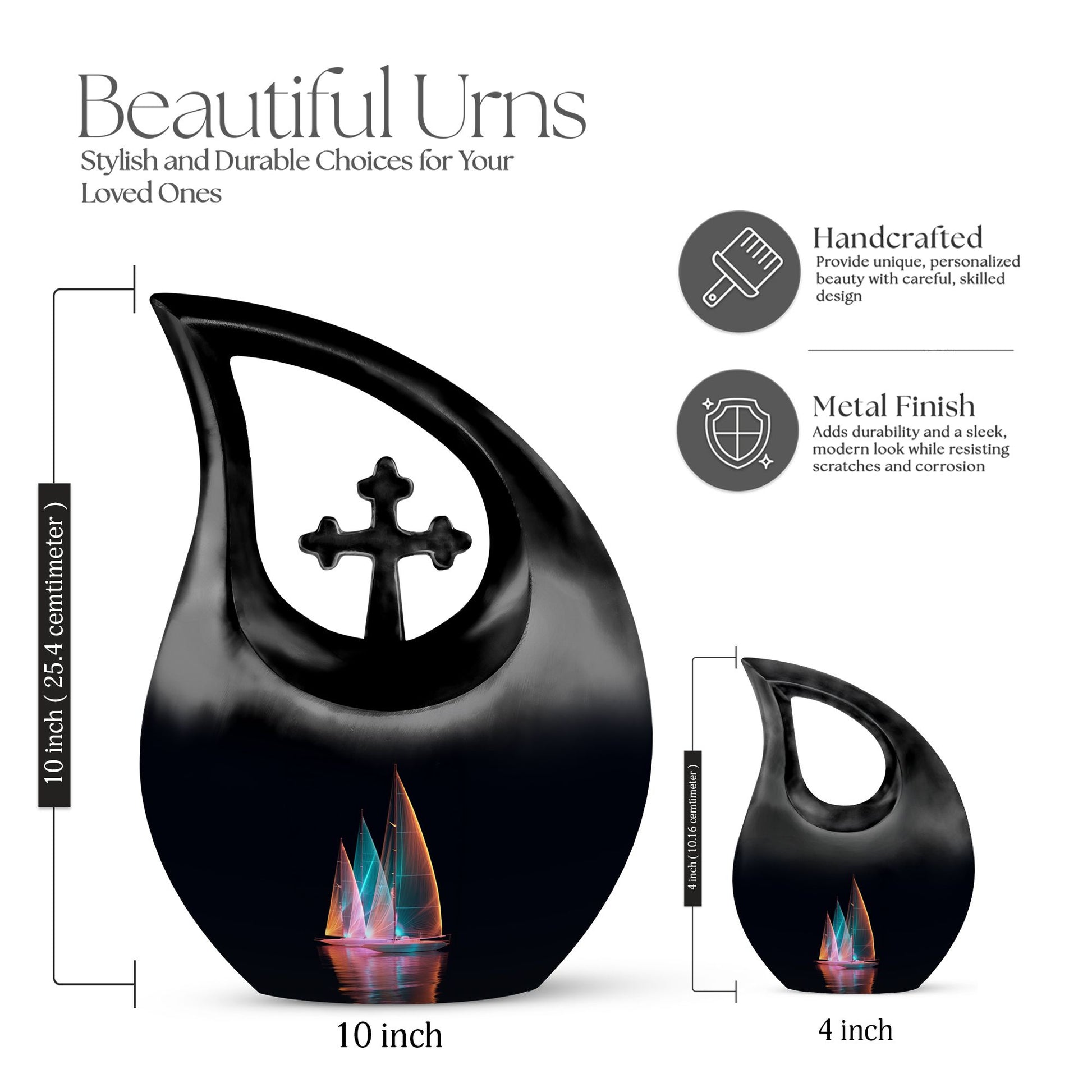 Boat Urns For Ashes - Keepsake Urn Combo
